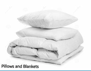 Pillows and blankets
