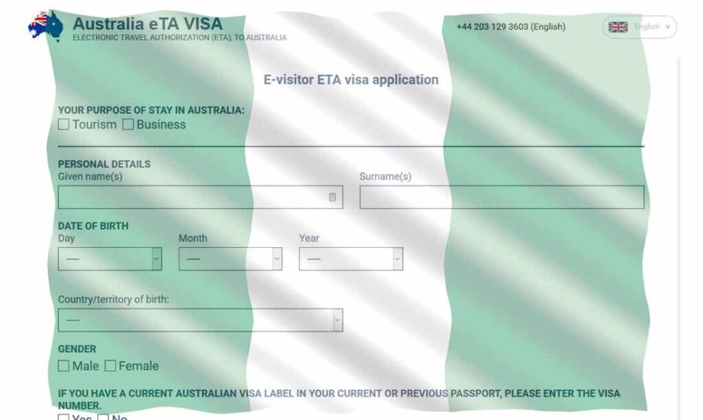 australian visa application